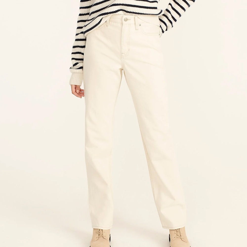 J. Crew Slouchy boyfriend jean in ecru / natural - Picture 2 of 5